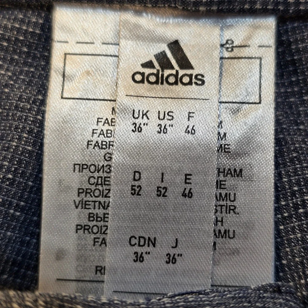 Adidas Golf Shorts Mens 36 Blue Heather Performance Athletic Flat Front S0329‎